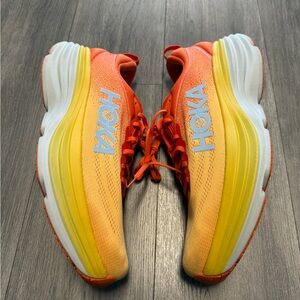 Hoka One One Bondi 8 Puffin's Bill Orange Amber Yellow 1123202-PBAY Men’s Sz 16